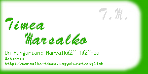 timea marsalko business card